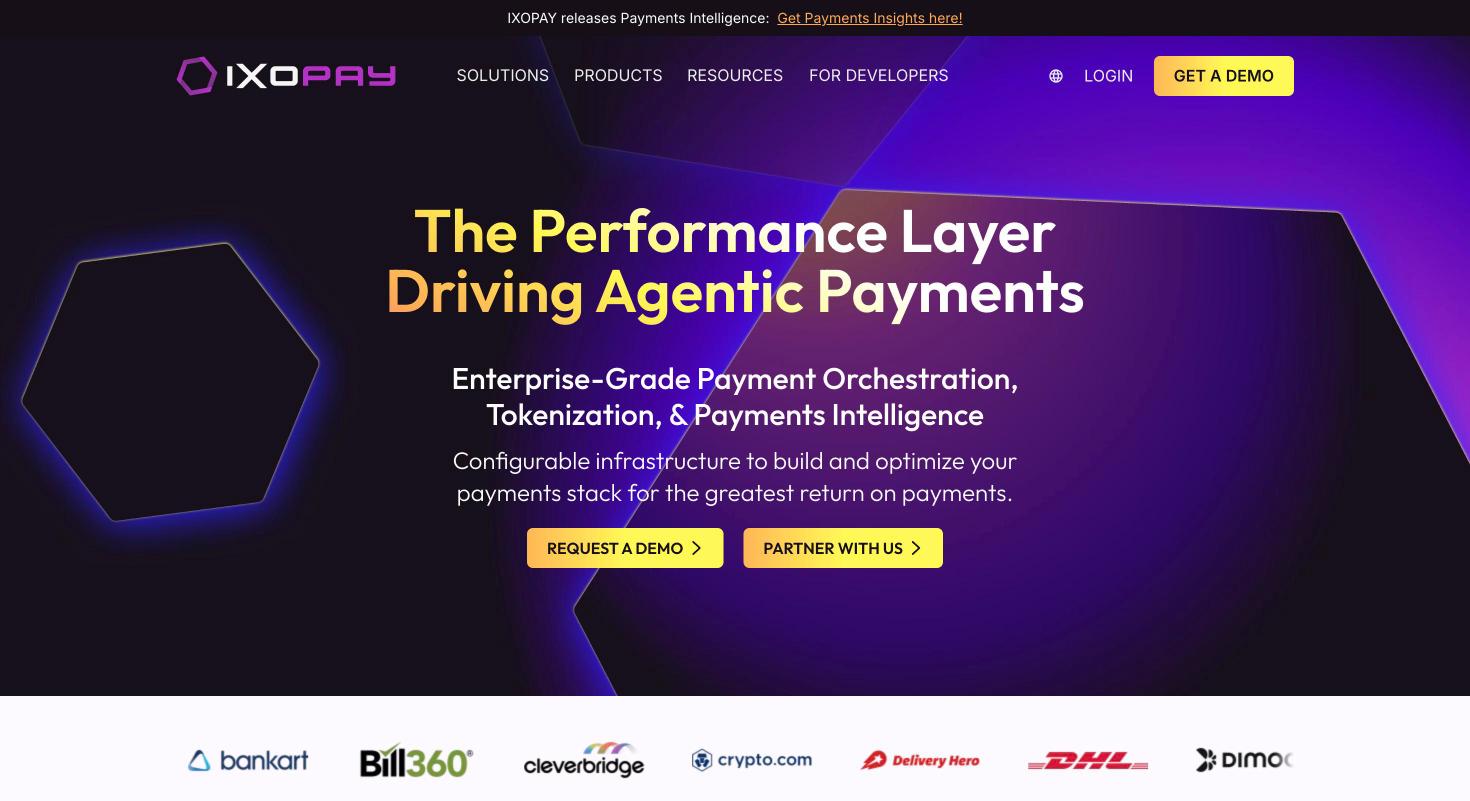The IXOPAY homepage (TokenEx is now part of IXOPAY)