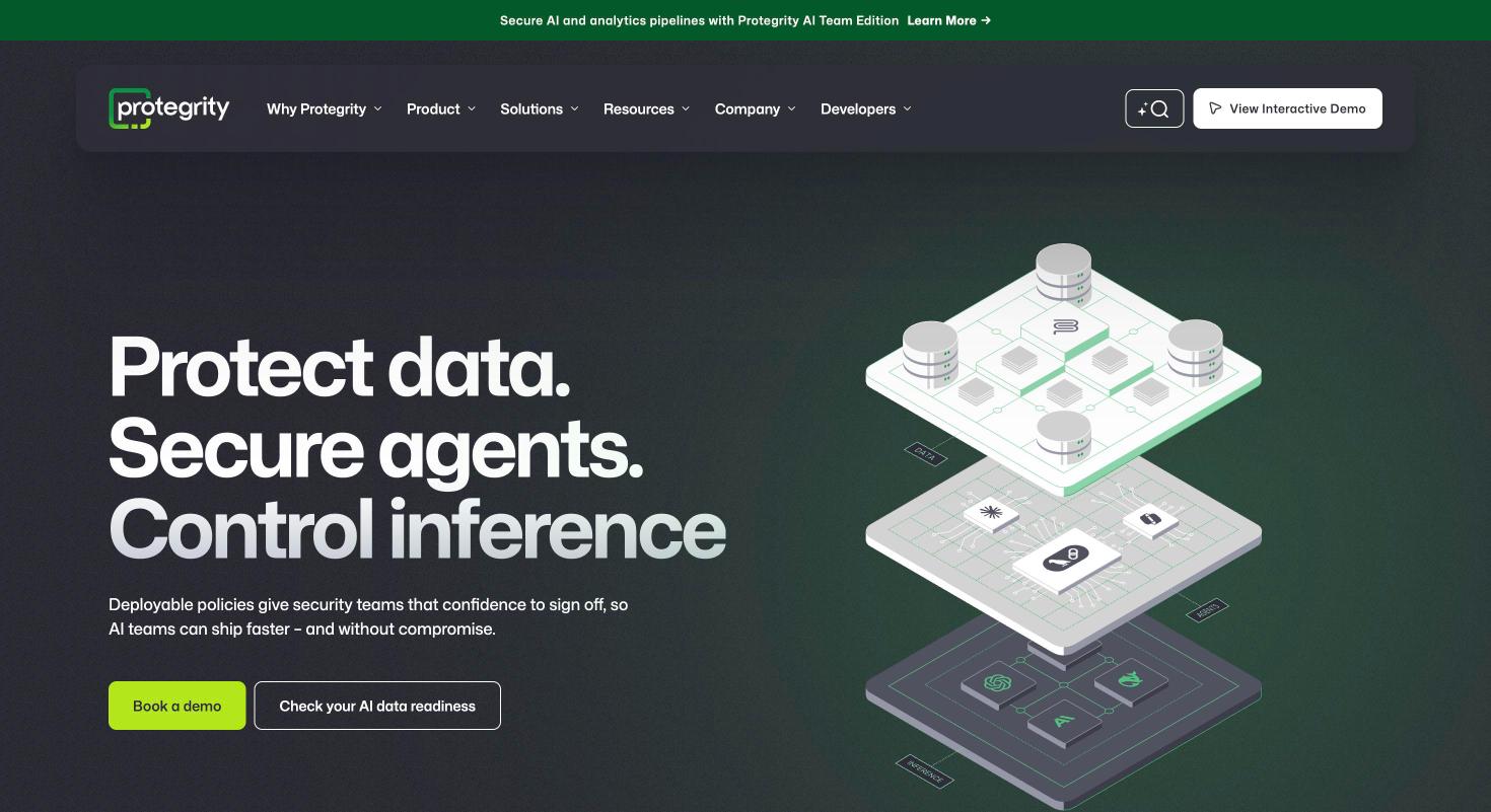The Protegrity homepage