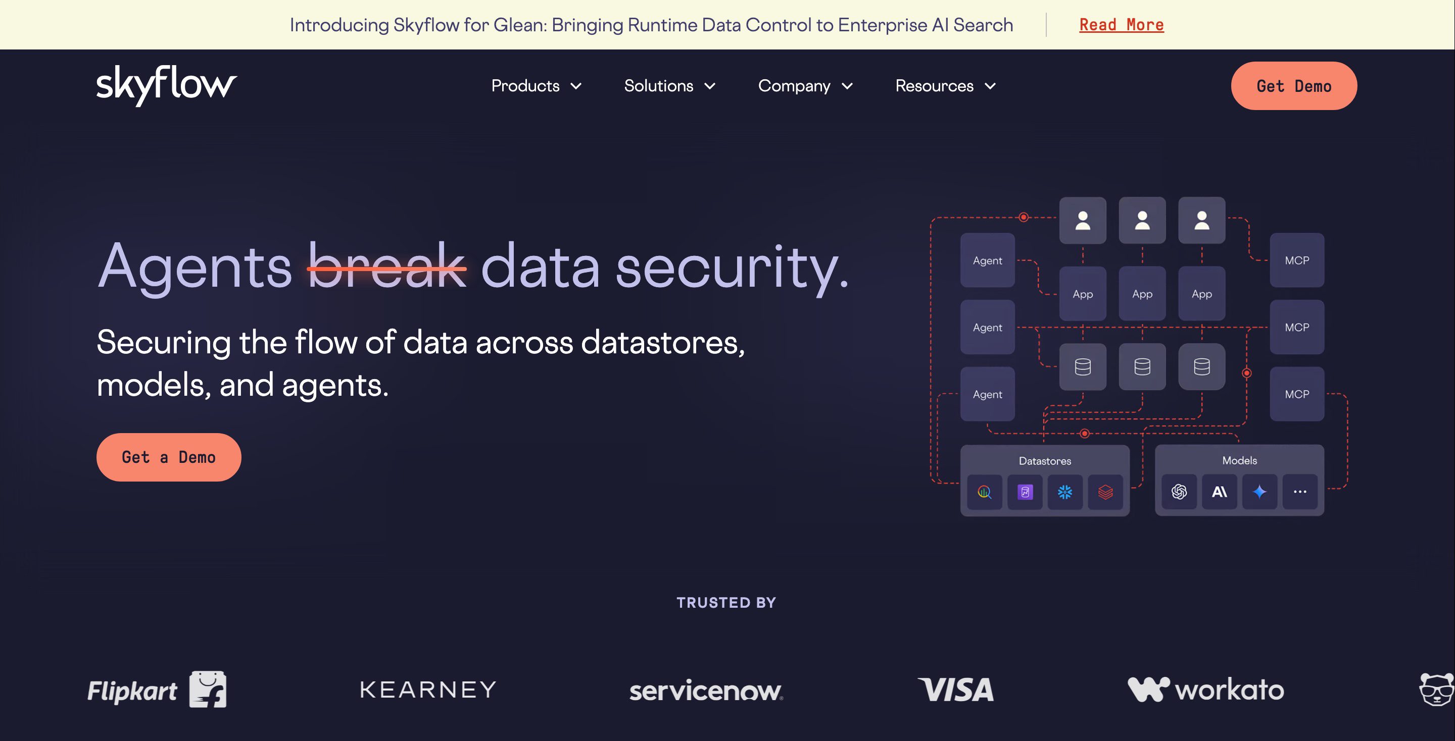 Skyflow homepage