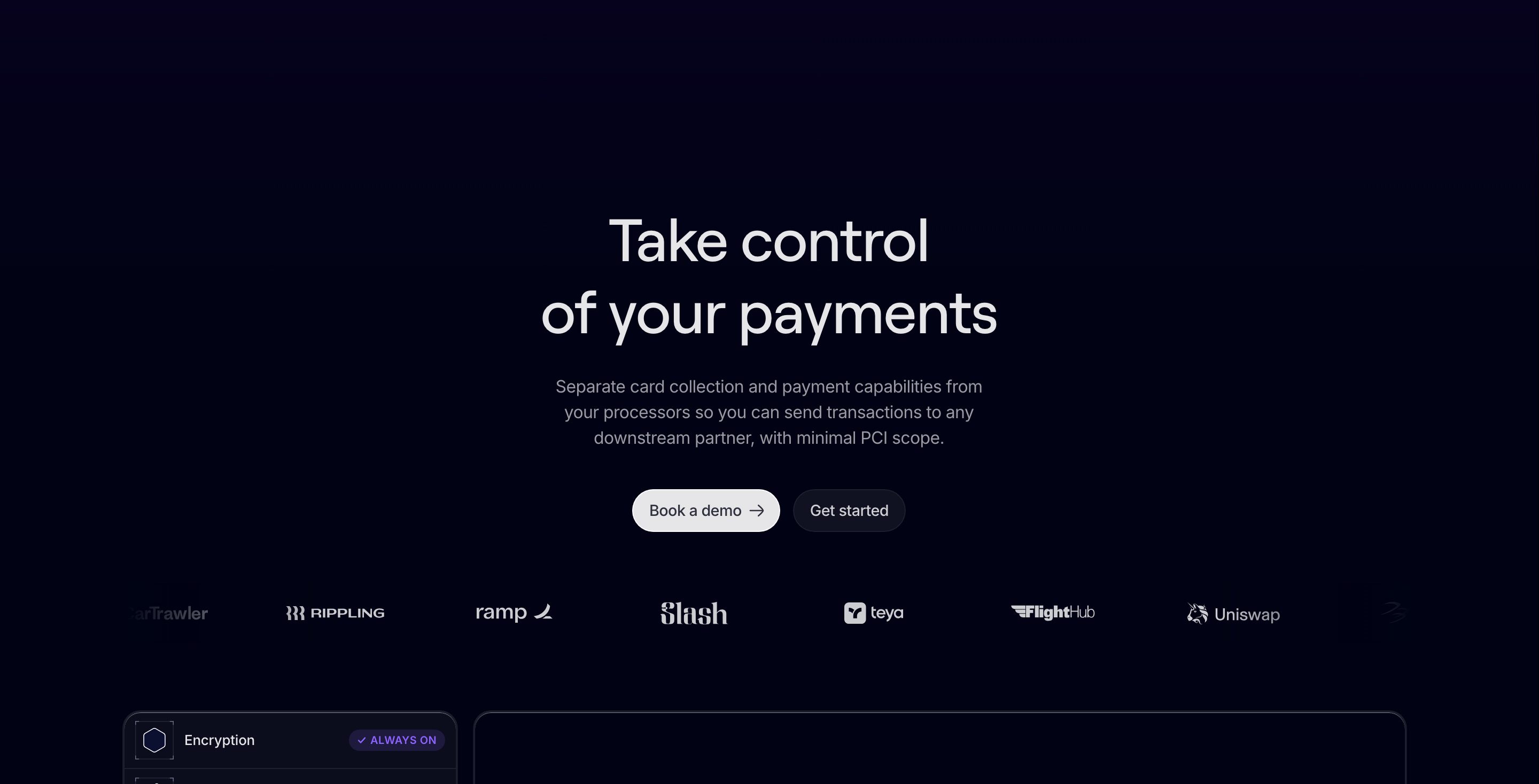 Evervault homepage
