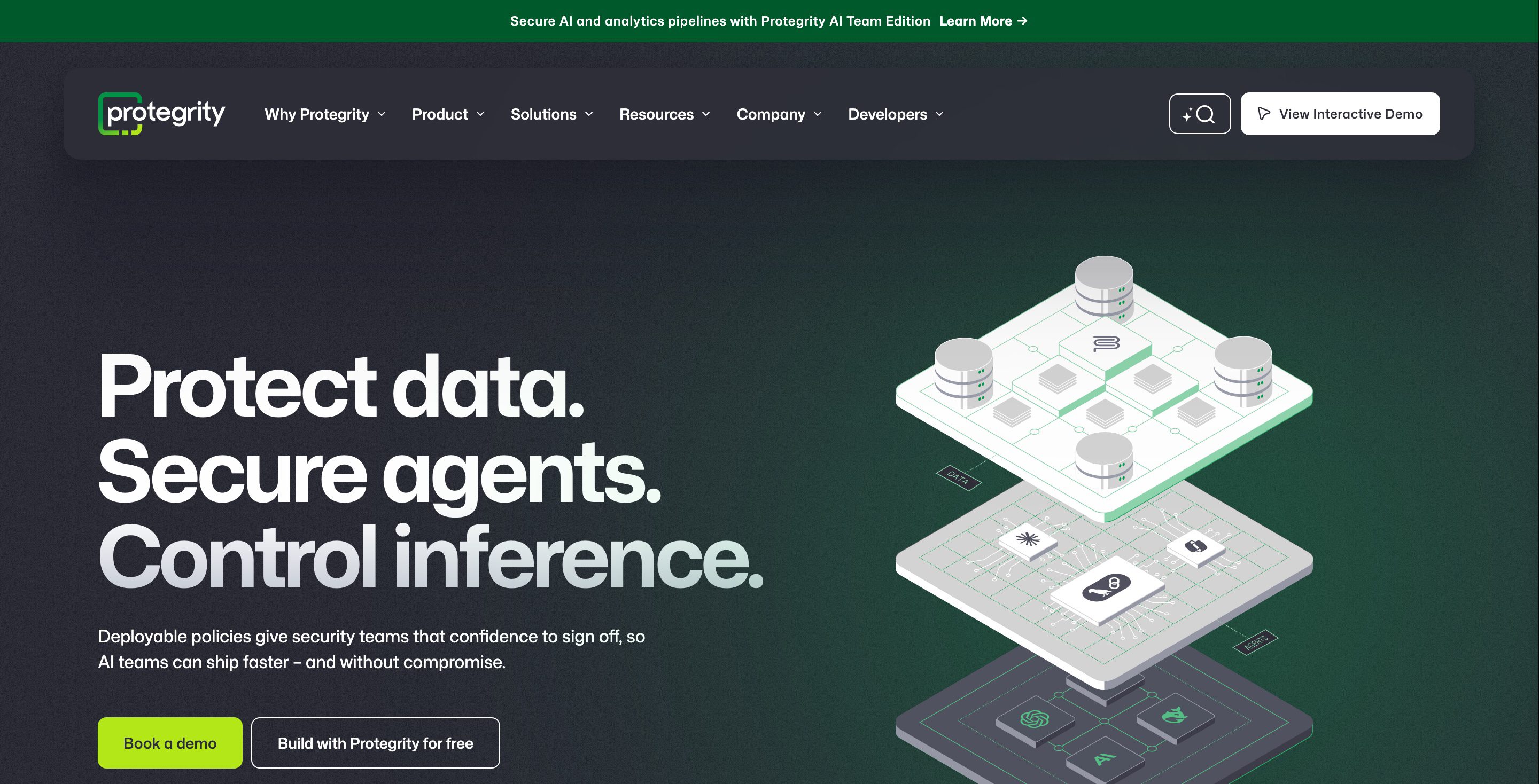 Protegrity homepage
