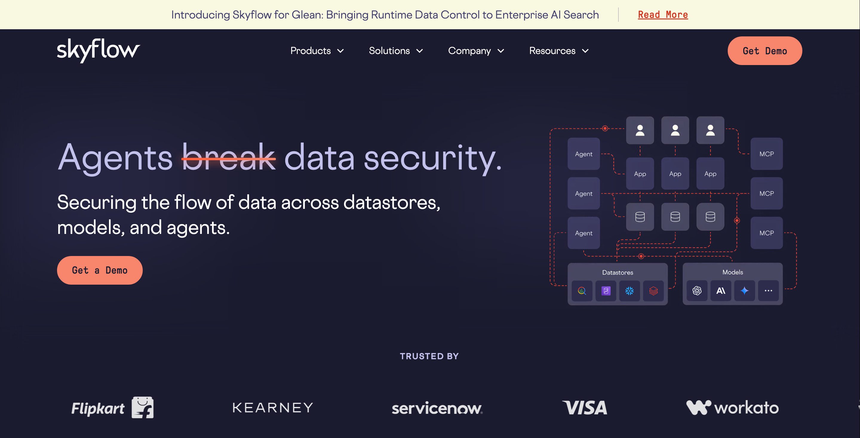Skyflow homepage