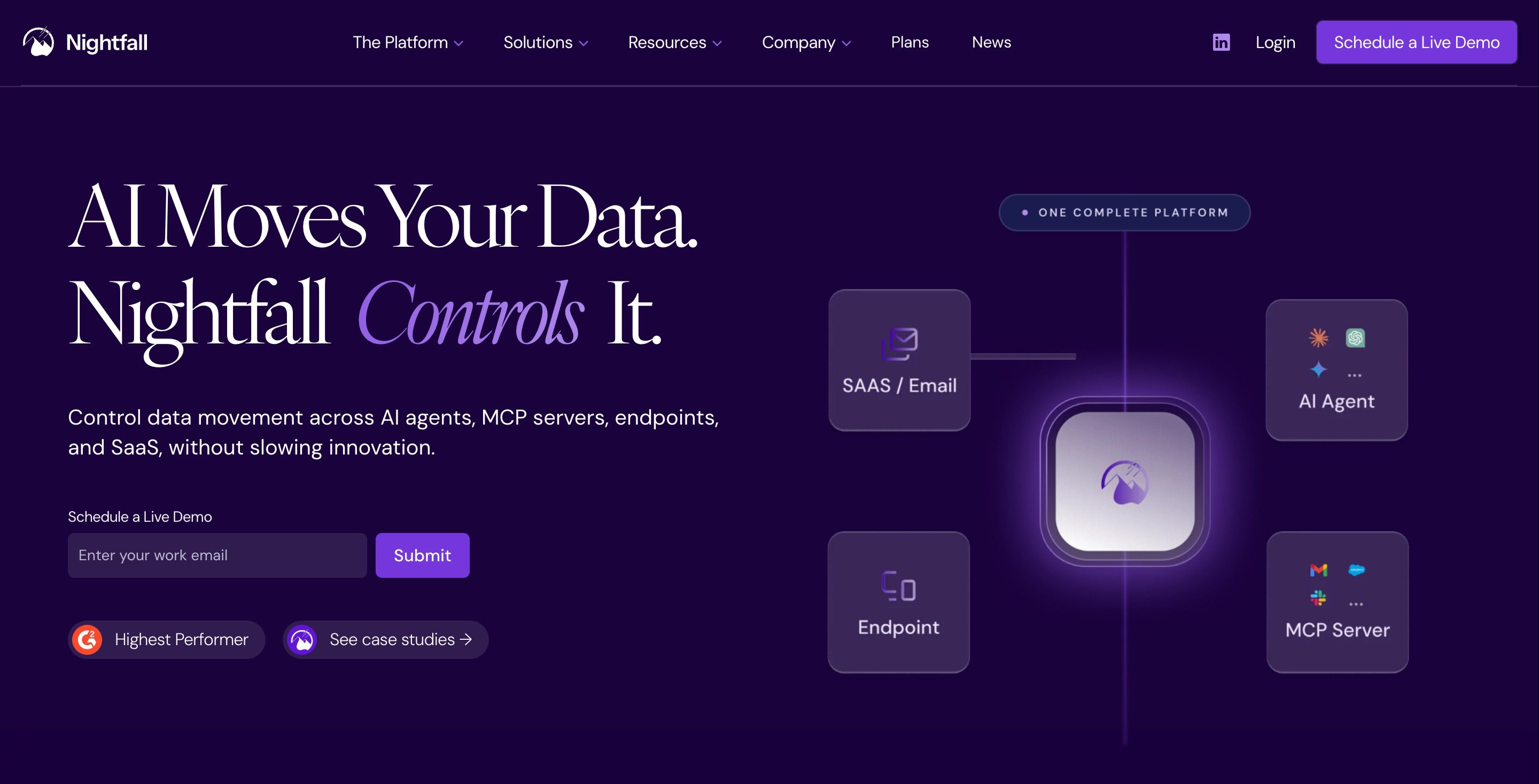 Nightfall homepage