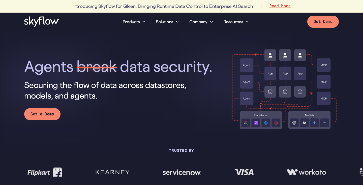 Skyflow homepage